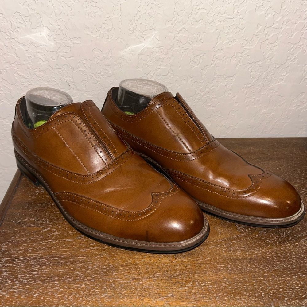 Vance Co. Slip On Wing Tip Dress Shoes - Picture 2 of 9